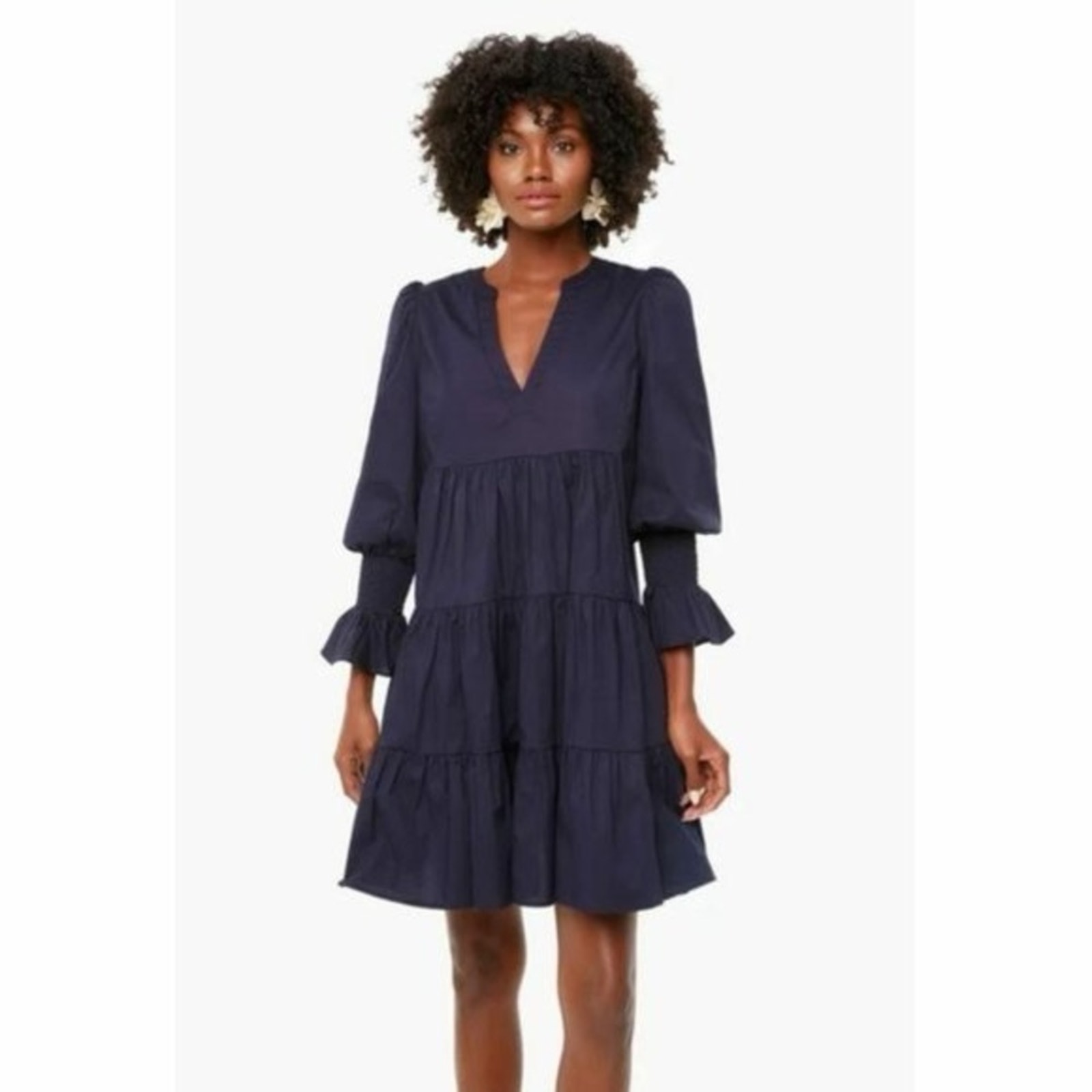 Pomander Place Tuckernuck Navy Blue Tiered Mini Kenzo Dress Sz.Xs